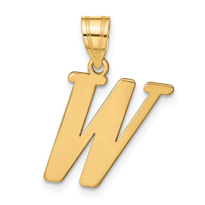 14k Yellow Gold 14k Polished Letter W Initial Pendant