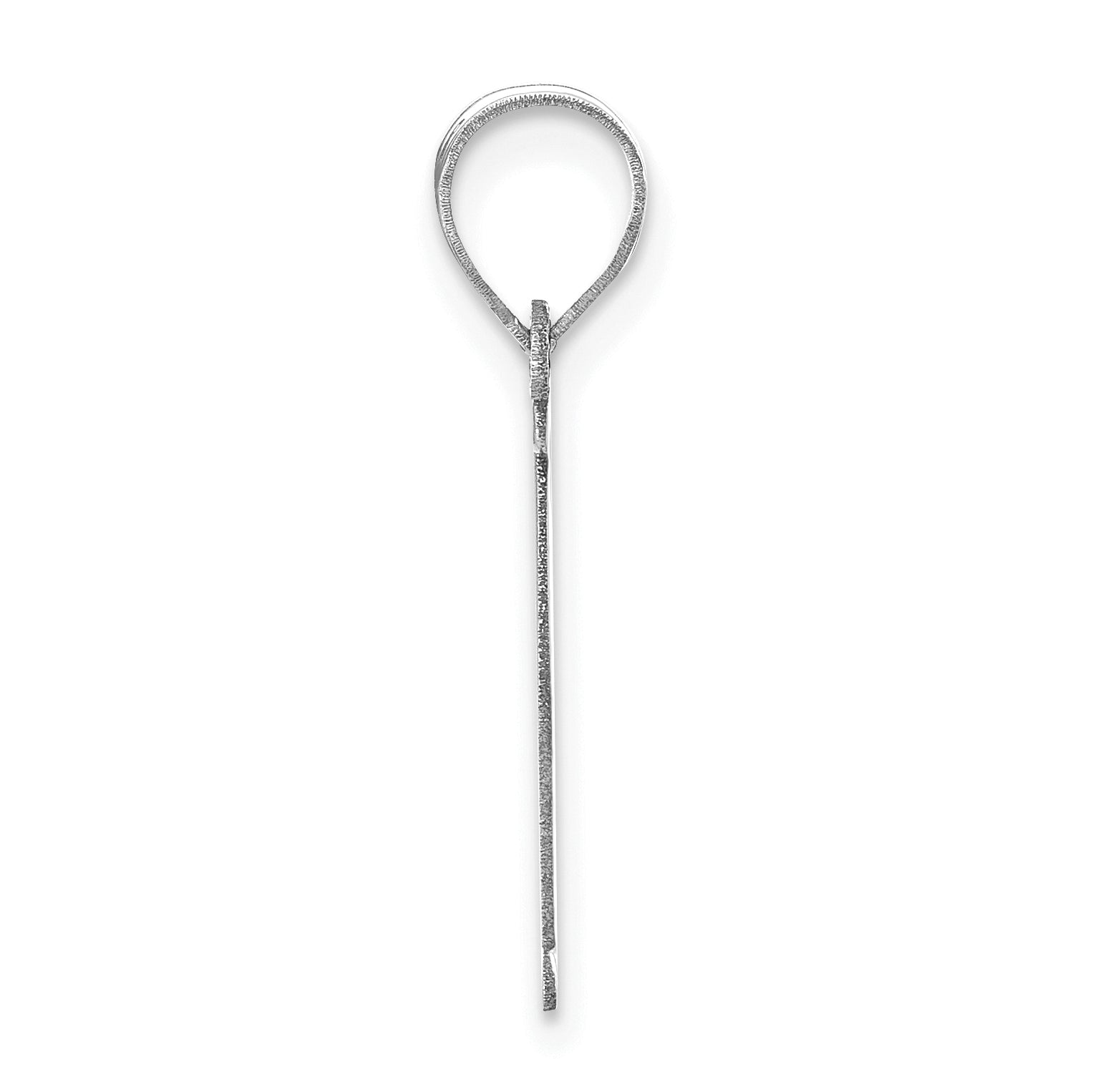 14k White Gold 14kw Polished Letter E Initial Pendant