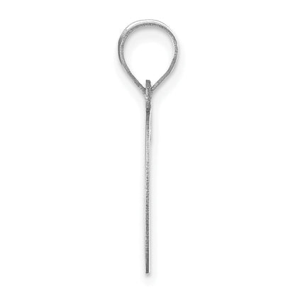 14k White Gold 14kw Polished Letter G Initial Pendant