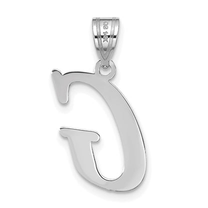 14k White Gold 14kw Polished Letter G Initial Pendant