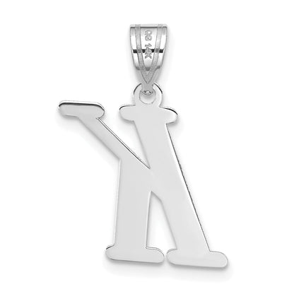 14k White Gold 14kw Polished Letter K Initial Pendant