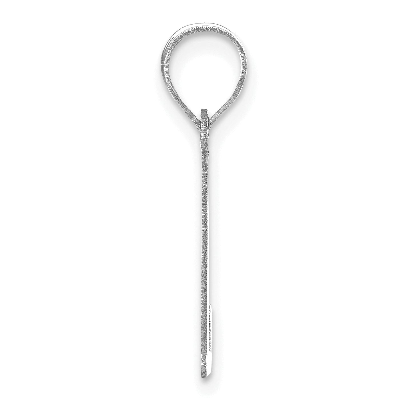 14k White Gold 14kw Polished Letter L Initial Pendant