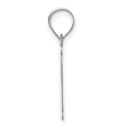 14k White Gold 14kw Polished Letter N Initial Pendant