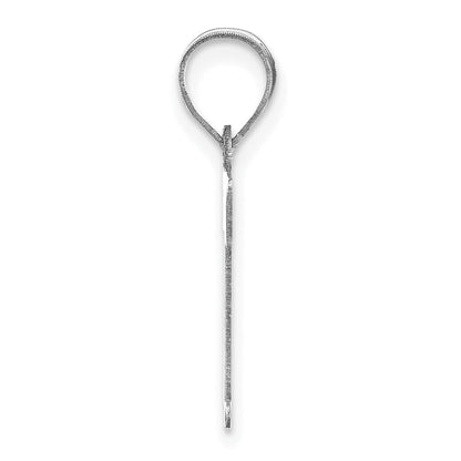 14k White Gold 14kw Polished Letter T Initial Pendant