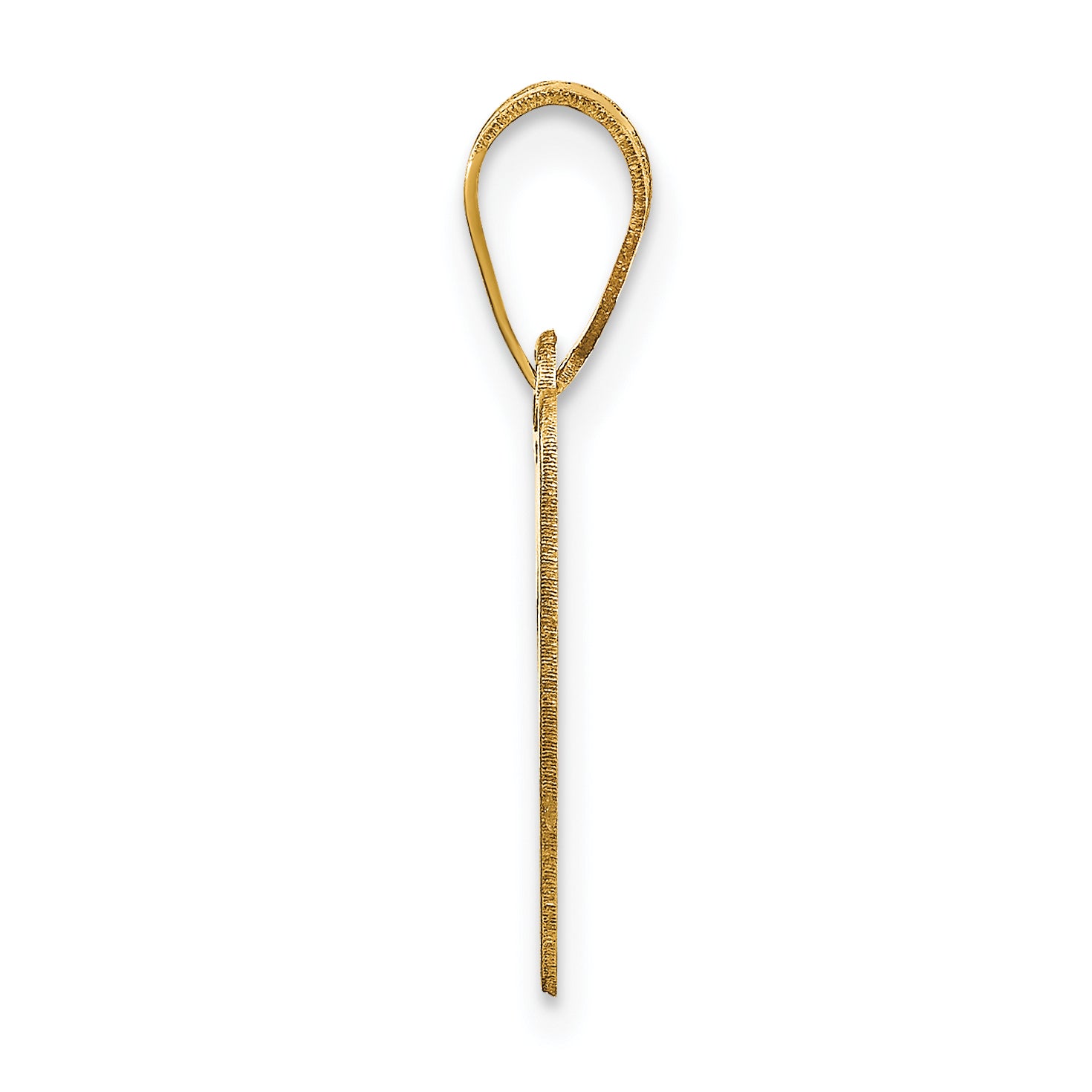 14k Yellow Gold 14k Polished Bubble Letter A Initial Pendant