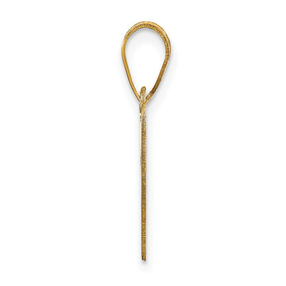 14k Yellow Gold 14k Polished Bubble Letter A Initial Pendant