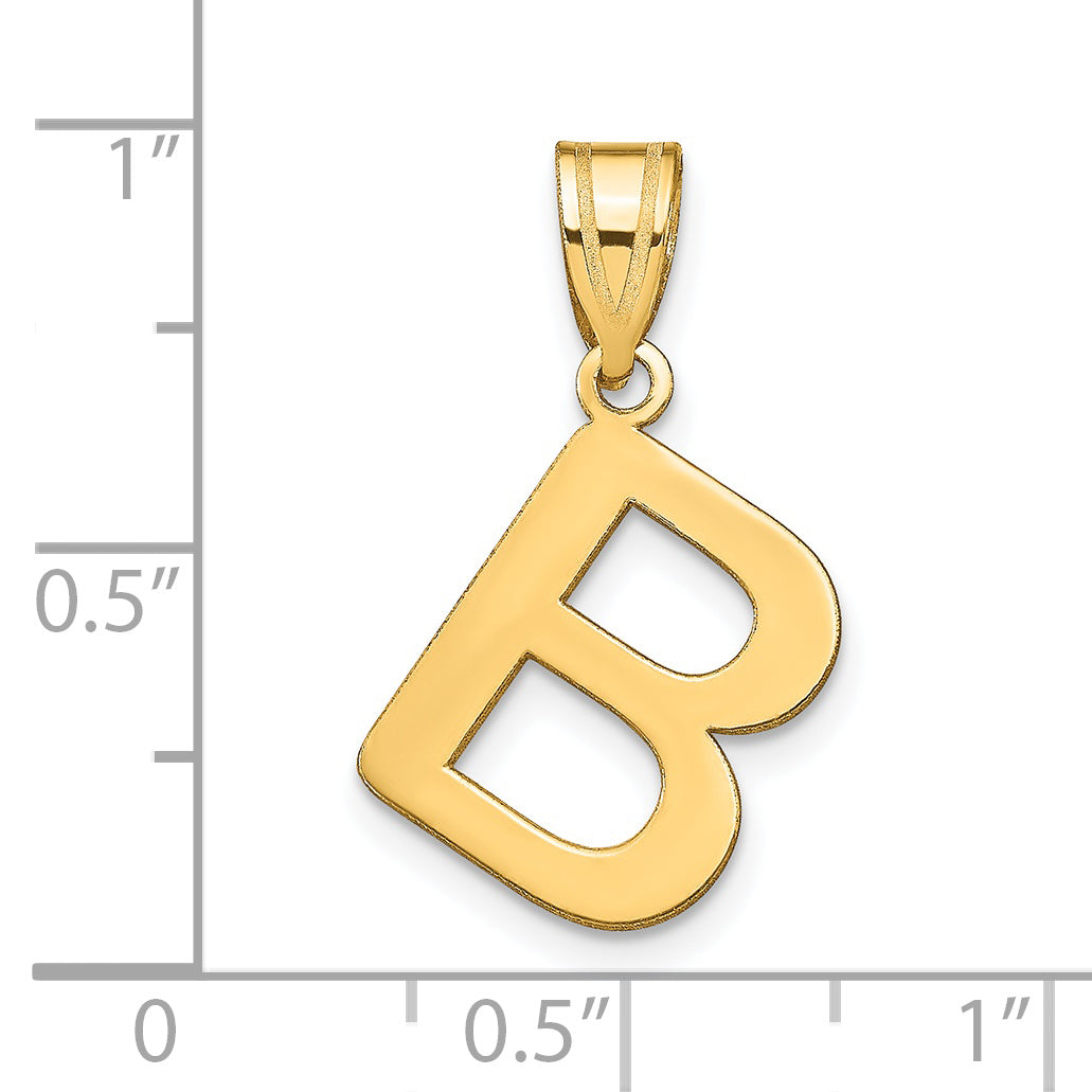 14k Yellow Gold 14k Polished Bubble Letter B Initial Pendant