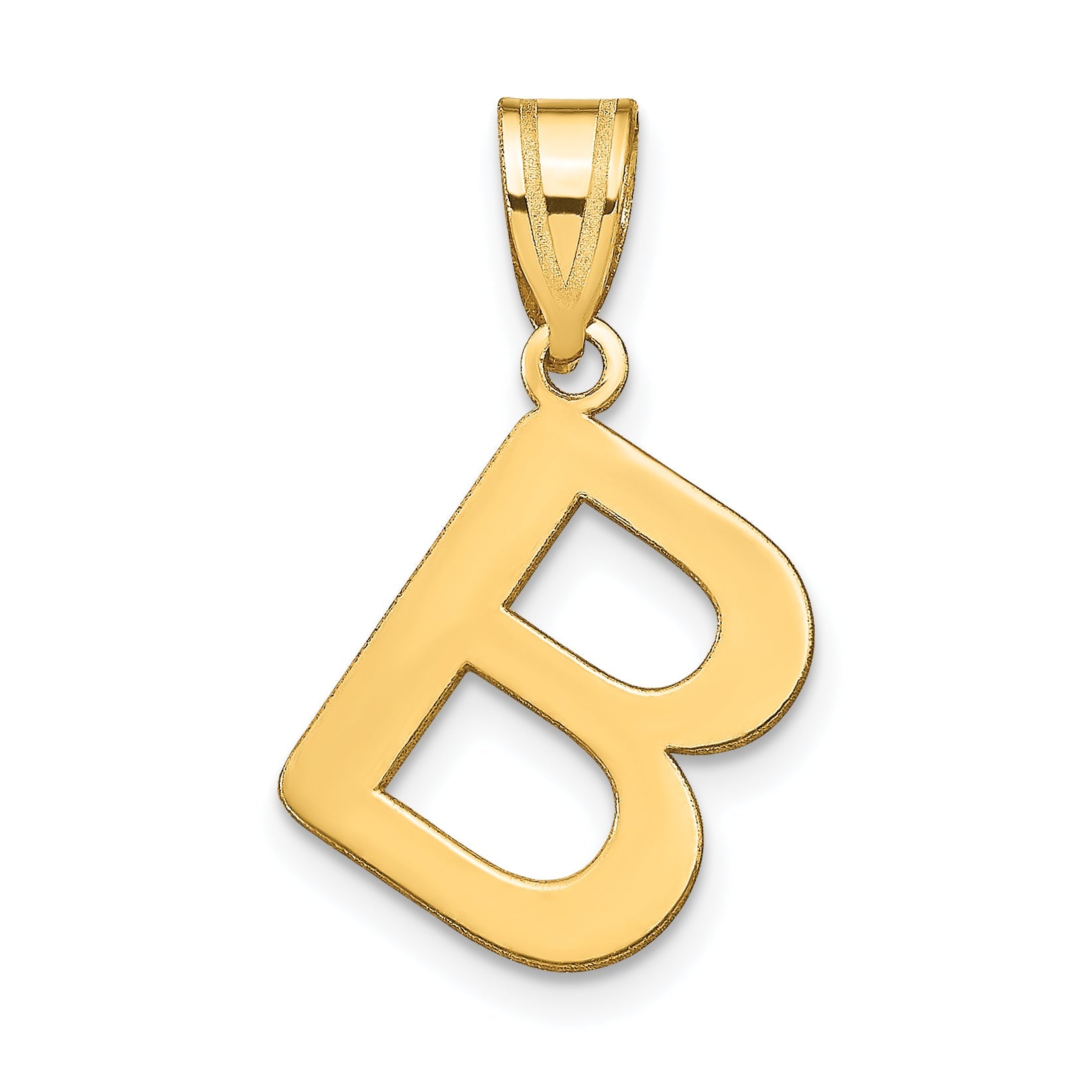 14k Yellow Gold 14k Polished Bubble Letter B Initial Pendant