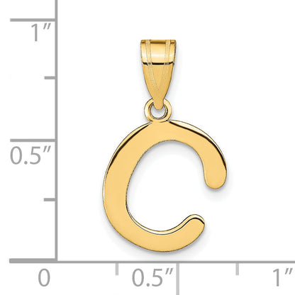 14k Yellow Gold 14k Polished Bubble Letter C Initial Pendant