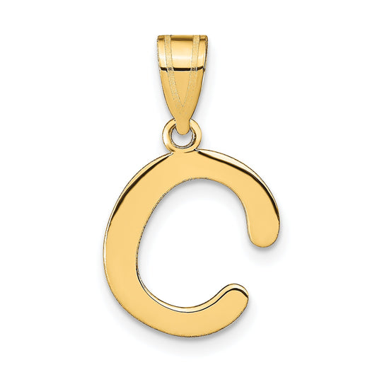 14k Yellow Gold 14k Polished Bubble Letter C Initial Pendant