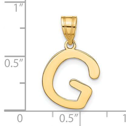 14k Yellow Gold 14k Polished Bubble Letter G Initial Pendant