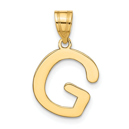 14k Yellow Gold 14k Polished Bubble Letter G Initial Pendant