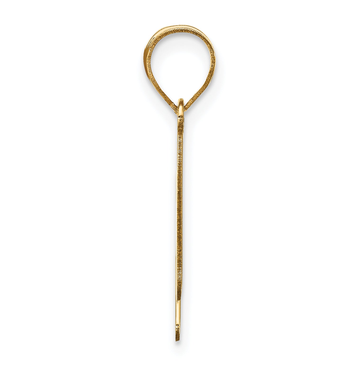 14k Yellow Gold 14k Polished Bubble Letter H Initial Pendant