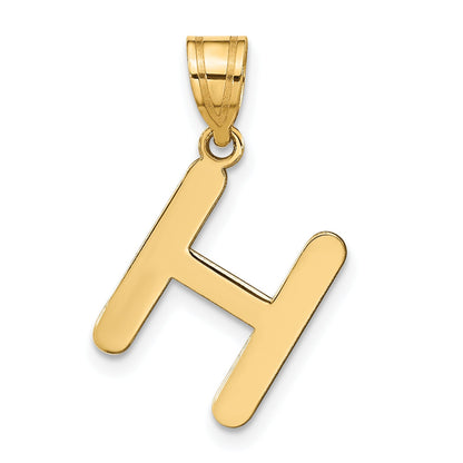 14k Yellow Gold 14k Polished Bubble Letter H Initial Pendant