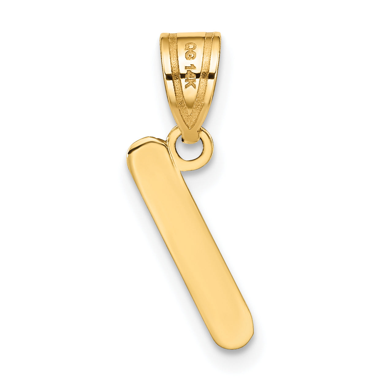 14k Yellow Gold 14k Polished Bubble Letter I Initial Pendant