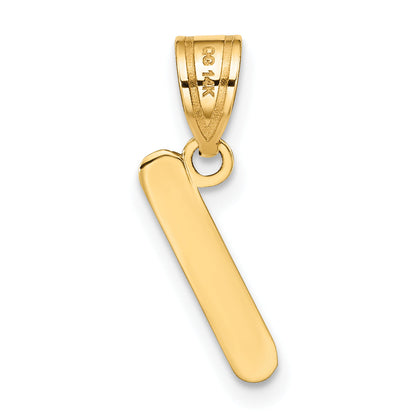 14k Yellow Gold 14k Polished Bubble Letter I Initial Pendant