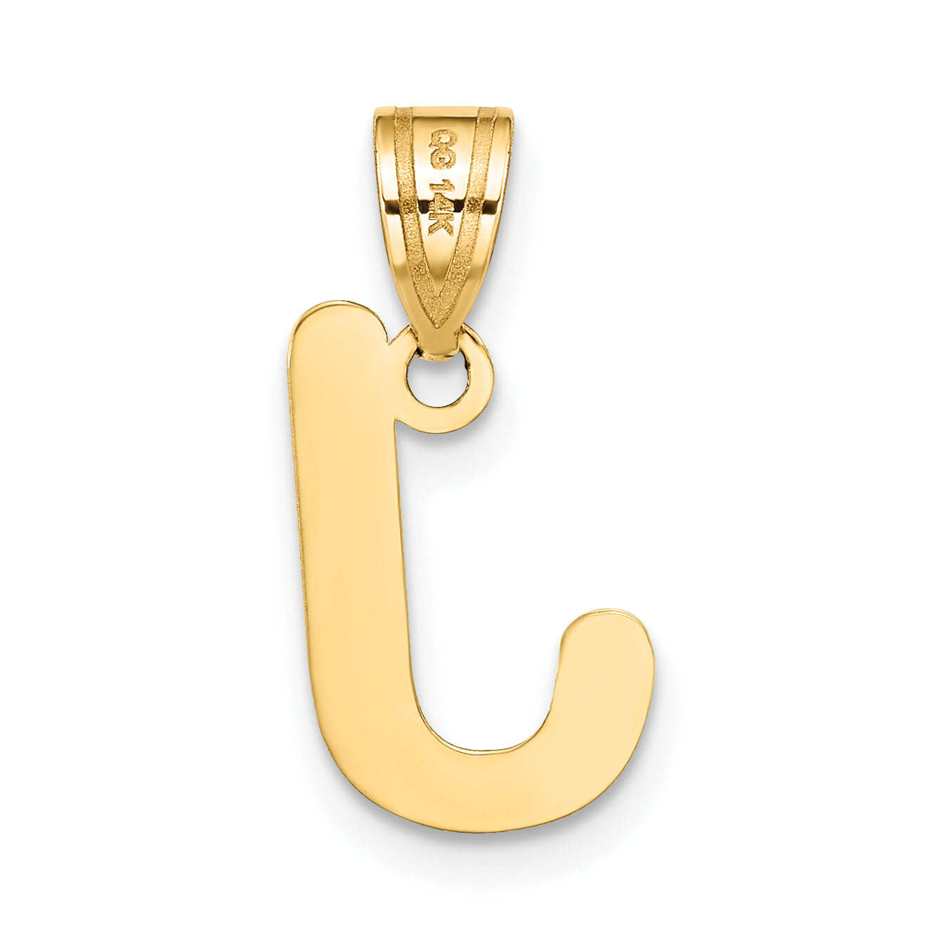 14k Yellow Gold 14k Polished Bubble Letter J Initial Pendant
