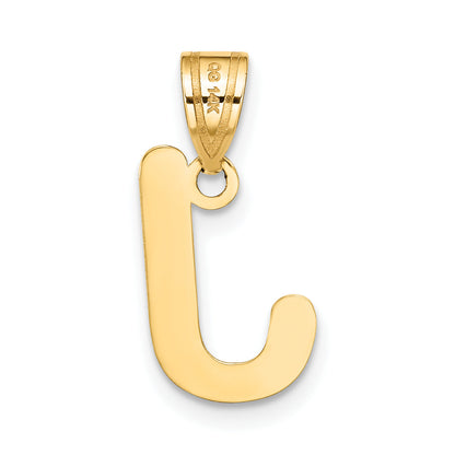 14k Yellow Gold 14k Polished Bubble Letter J Initial Pendant