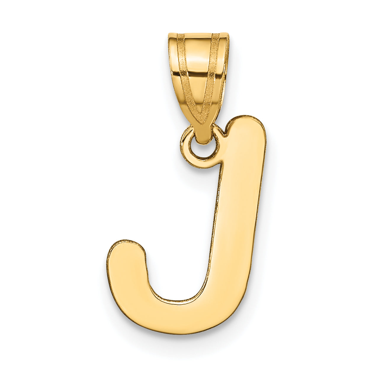 14k Yellow Gold 14k Polished Bubble Letter J Initial Pendant