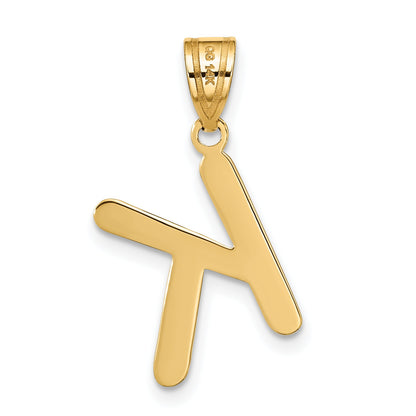 14k Yellow Gold 14k Polished Bubble Letter K Initial Pendant