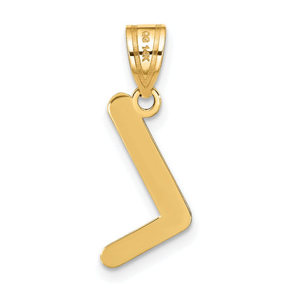 14k Yellow Gold 14k Polished Bubble Letter L Initial Pendant