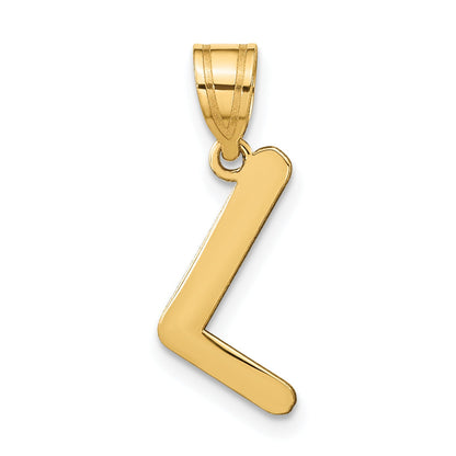 14k Yellow Gold 14k Polished Bubble Letter L Initial Pendant