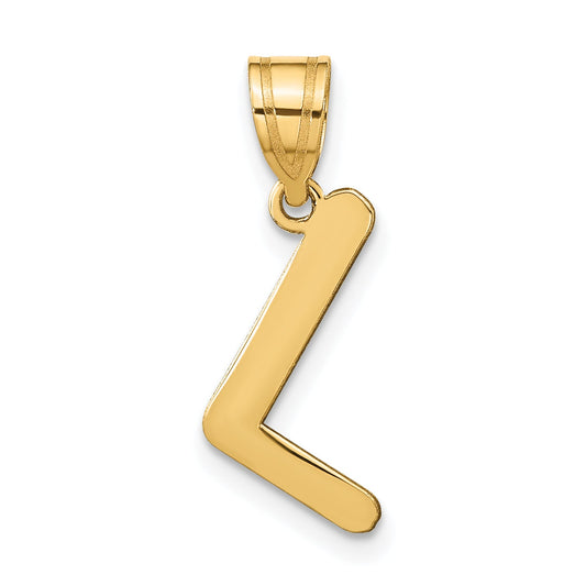 14k Yellow Gold 14k Polished Bubble Letter L Initial Pendant