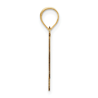 14k Yellow Gold 14k Polished Bubble Letter N Initial Pendant