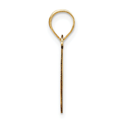 14k Yellow Gold 14k Polished Bubble Letter O Initial Pendant