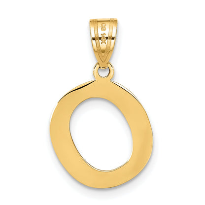 14k Yellow Gold 14k Polished Bubble Letter O Initial Pendant
