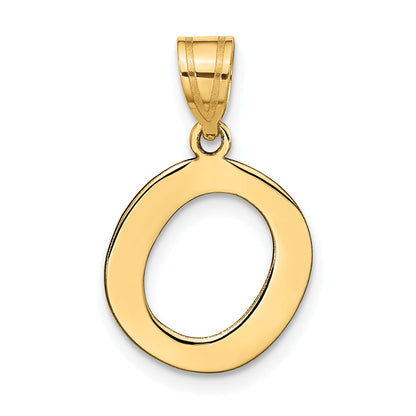 14k Yellow Gold 14k Polished Bubble Letter O Initial Pendant