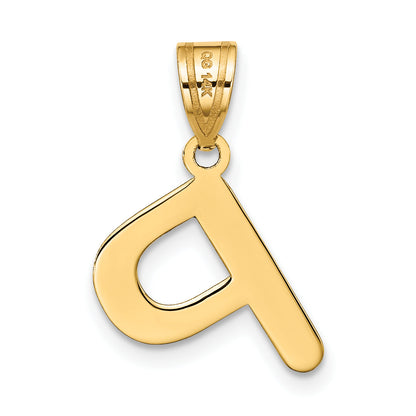 14k Yellow Gold 14k Polished Bubble Letter P Initial Pendant