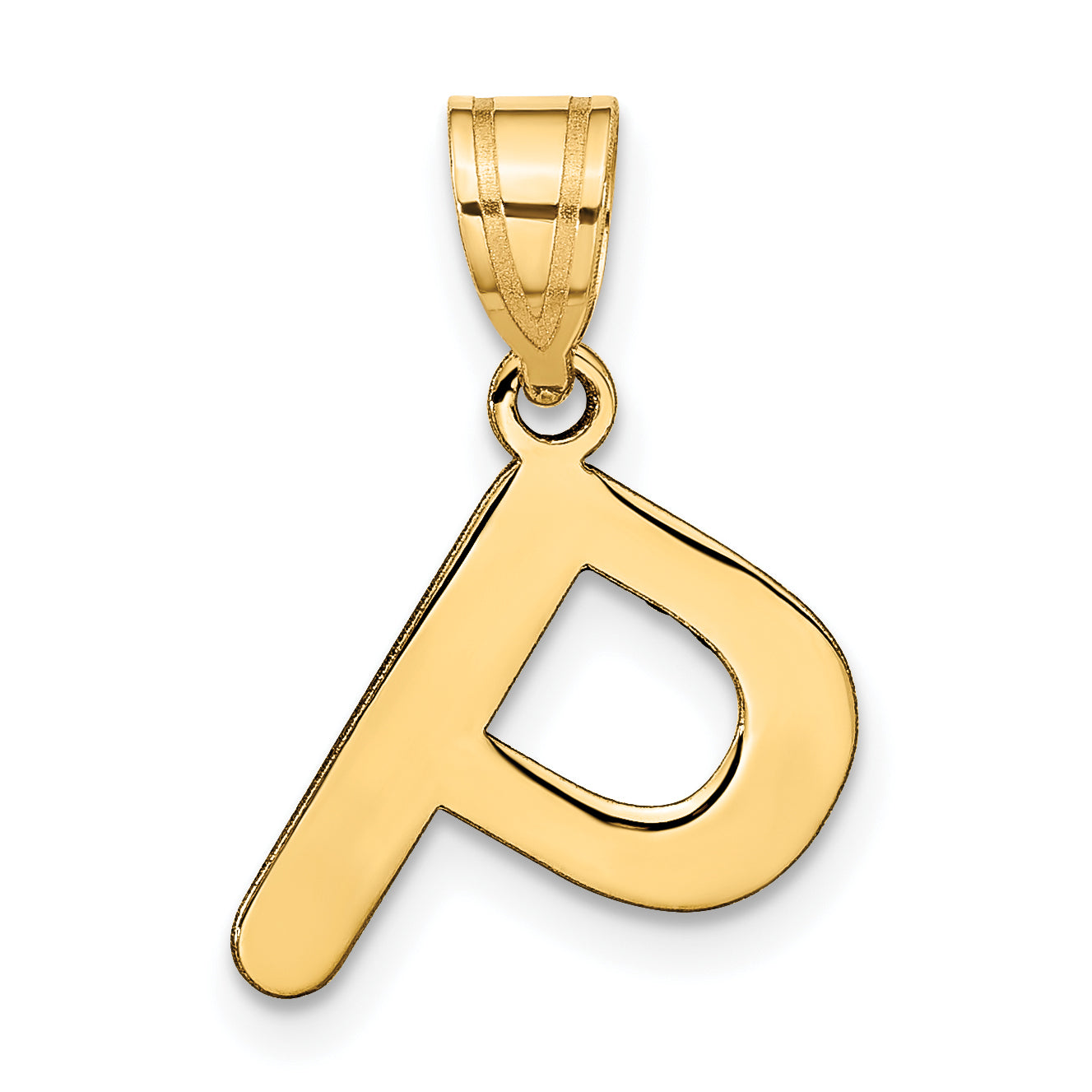 14k Yellow Gold 14k Polished Bubble Letter P Initial Pendant