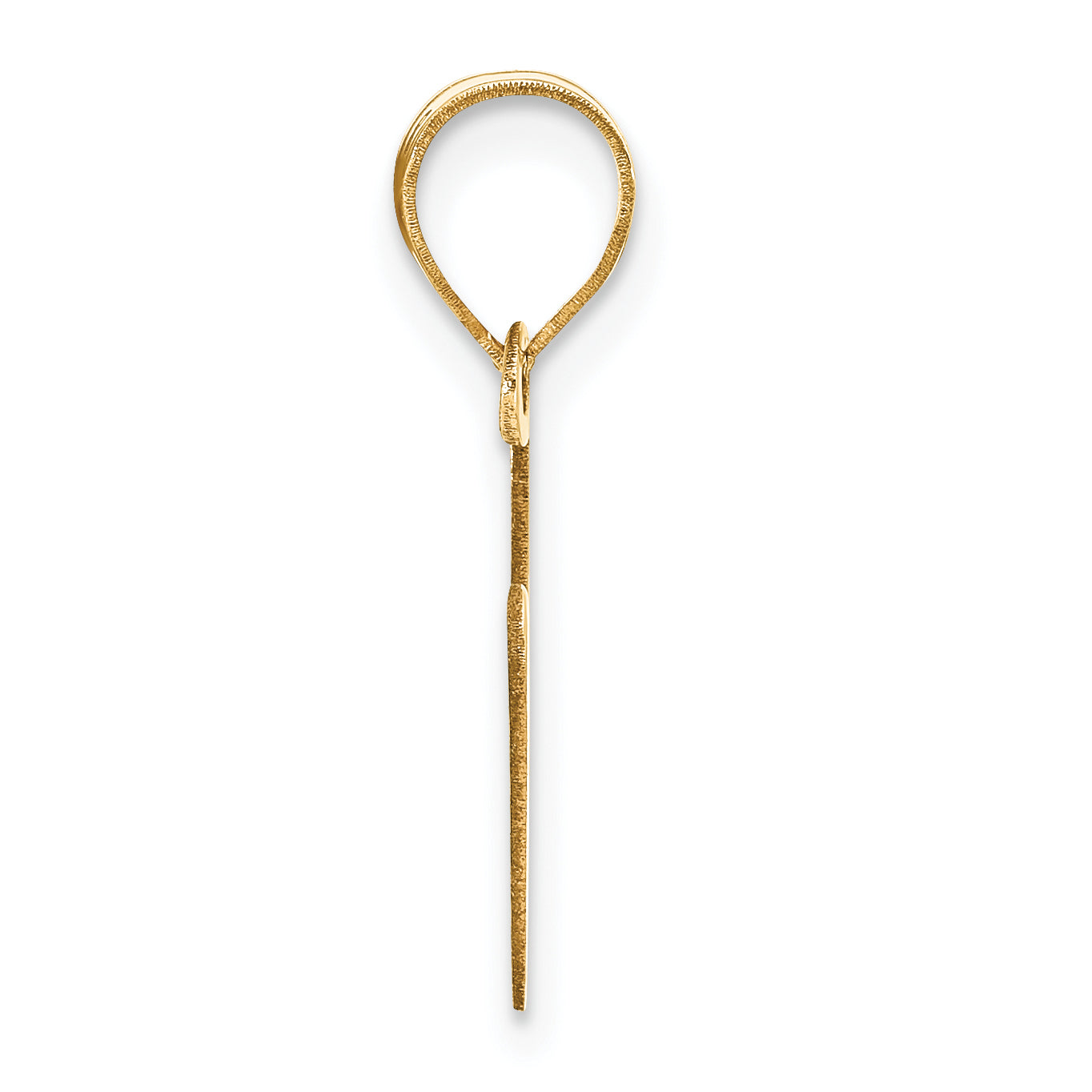 14k Yellow Gold 14k Polished Bubble Letter V Initial Pendant