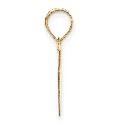 14k Yellow Gold 14k Polished Bubble Letter V Initial Pendant