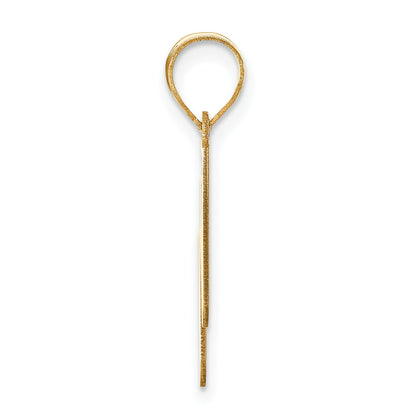 14k Yellow Gold 14k Polished Bubble Letter W Initial Pendant
