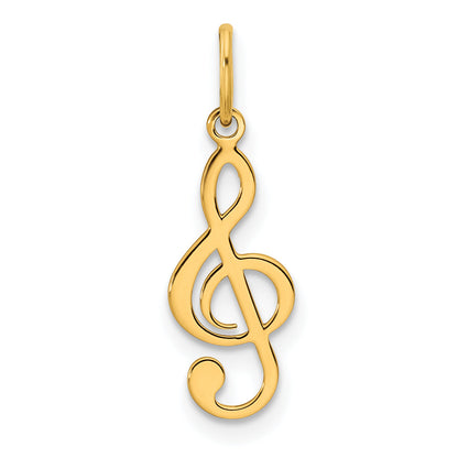 14k Yellow Gold 14K Polished Treble Clef Pendant