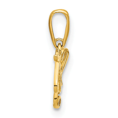 14k Yellow Gold 14K Polished Music Notes Pendant