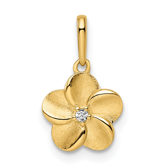 14k Yellow Gold 14k Flower Pendant