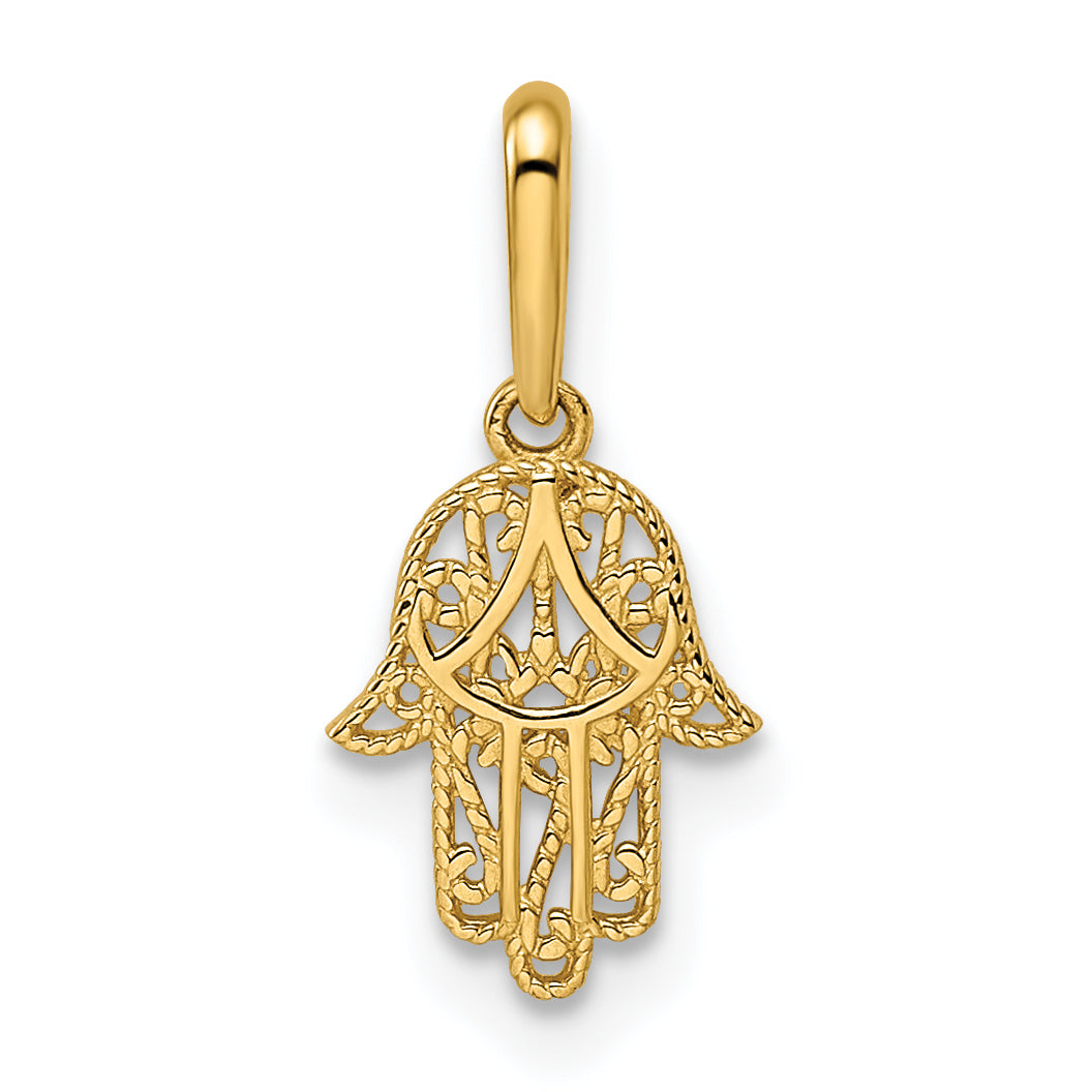 14k Yellow Gold 14k Hamsa Pendant