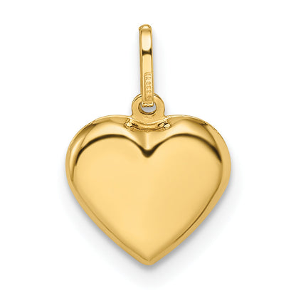 14k Yellow Gold 14k Polished Puffed Heart Pendant
