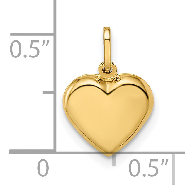 14k Yellow Gold 14k Polished Puffed Heart Pendant