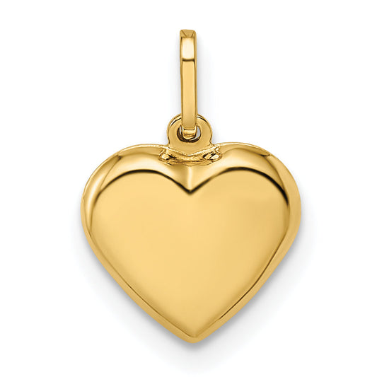 14k Yellow Gold 14k Polished Puffed Heart Pendant