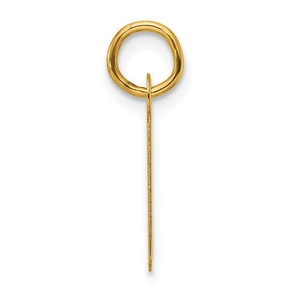 14K Yellow Gold Slanted Block Letter Initial Charm