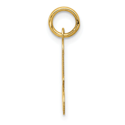 14k Yellow Gold 14KY Script Letter A Initial Charm