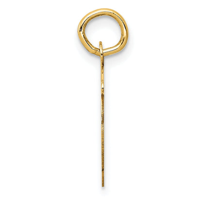 14k Yellow Gold 14KY Script Letter D Initial Charm