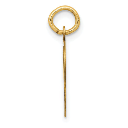 14k Yellow Gold 14KY Script Letter G Initial Charm