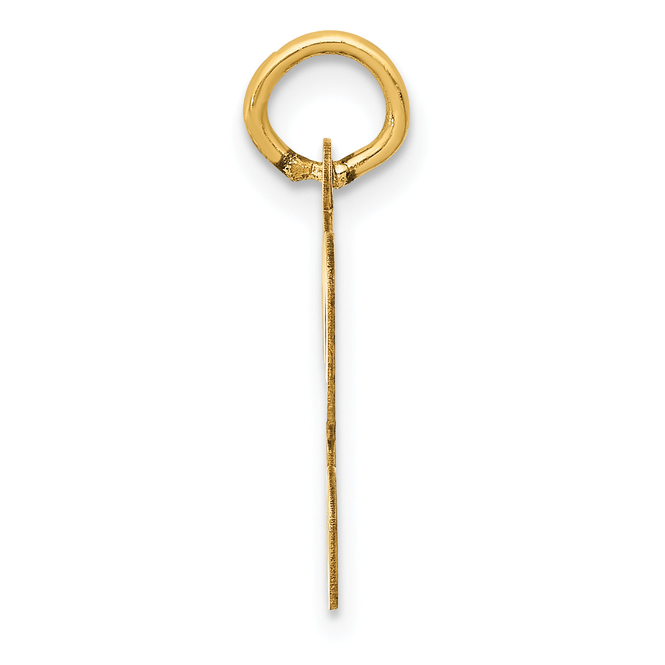 14k Yellow Gold 14KY Script Letter H Initial Charm