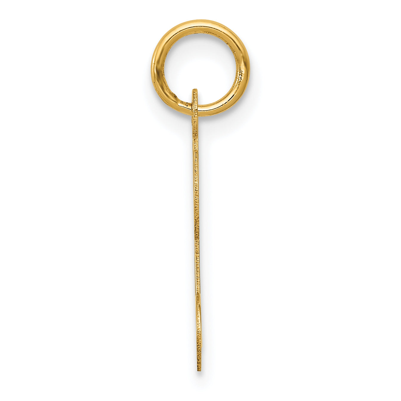 14k Yellow Gold 14KY Script Letter K Initial Charm