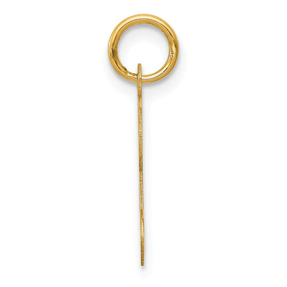 14k Yellow Gold 14KY Script Letter K Initial Charm